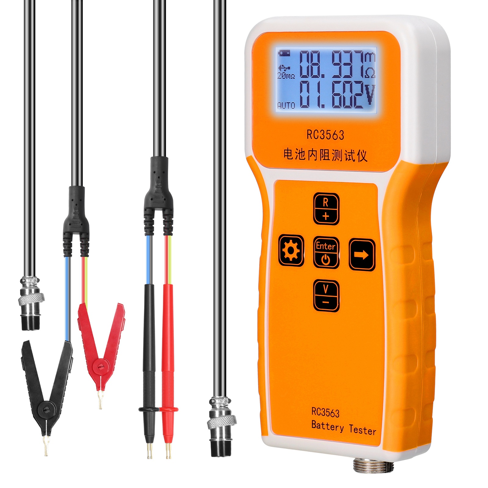 Battery Internal Resistance Tester Four Wire - 200 Ohm 100V Handgehaltener Batterie-Innenwiderstands- und