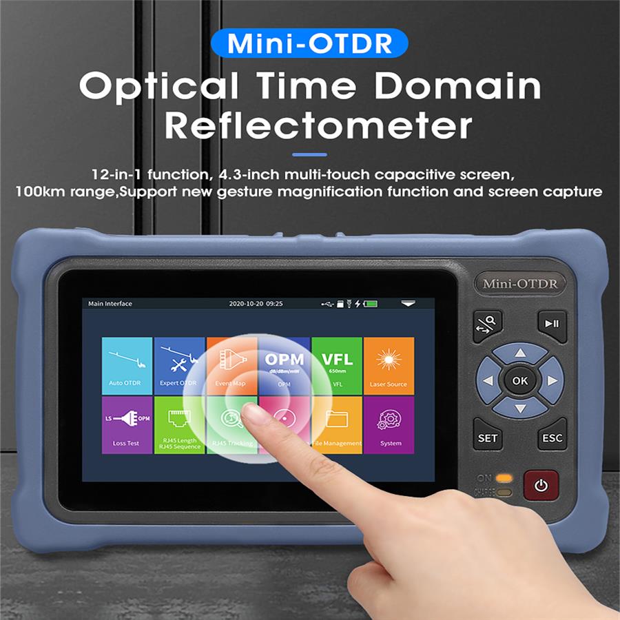 Optical Time Domain Reflectometer Otdr 1310 1550Nm - 4,3-Zoll-Touchscreen MINI OTDR 1310/1550 nm optisches