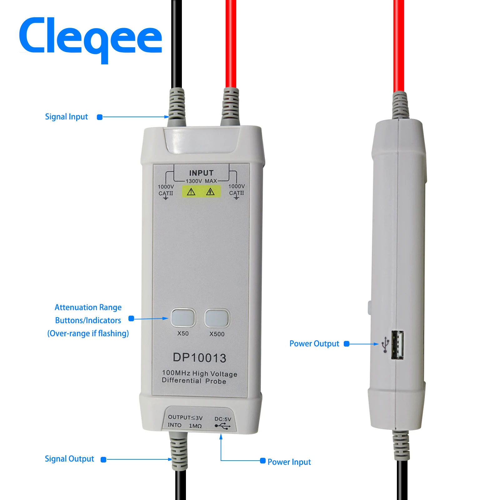 High Voltage Differential Probe 100Mhz 1300V - Cleqee 1300 V 100 MHz Hochspannungs-Oszilloskop