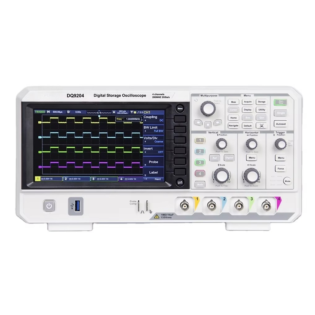 Digital Storage Oscilloscope 4 Channel 100Mhz - DQ9104 DQ9204 Digitales Speicheroszilloskop 4-Kanal 100MHz