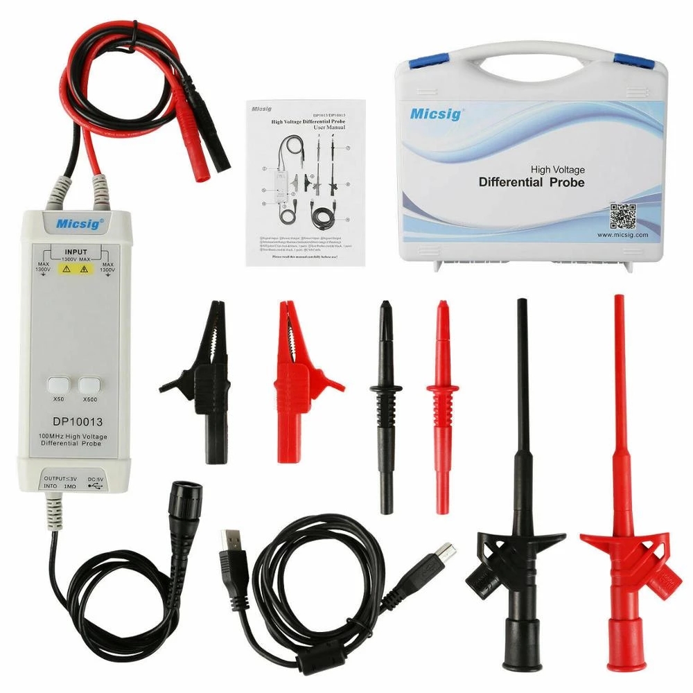 High Voltage Differential Probe 100Mhz 1300V - 2025Micsig Oszilloskop 1300 V 100 MHz