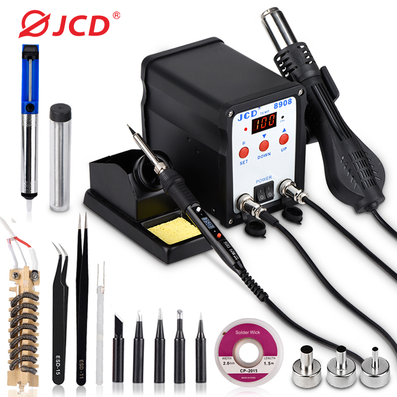 Smd Rework Station Hot Air Soldering 2 In 1 - Jcd löt station 2 in 1