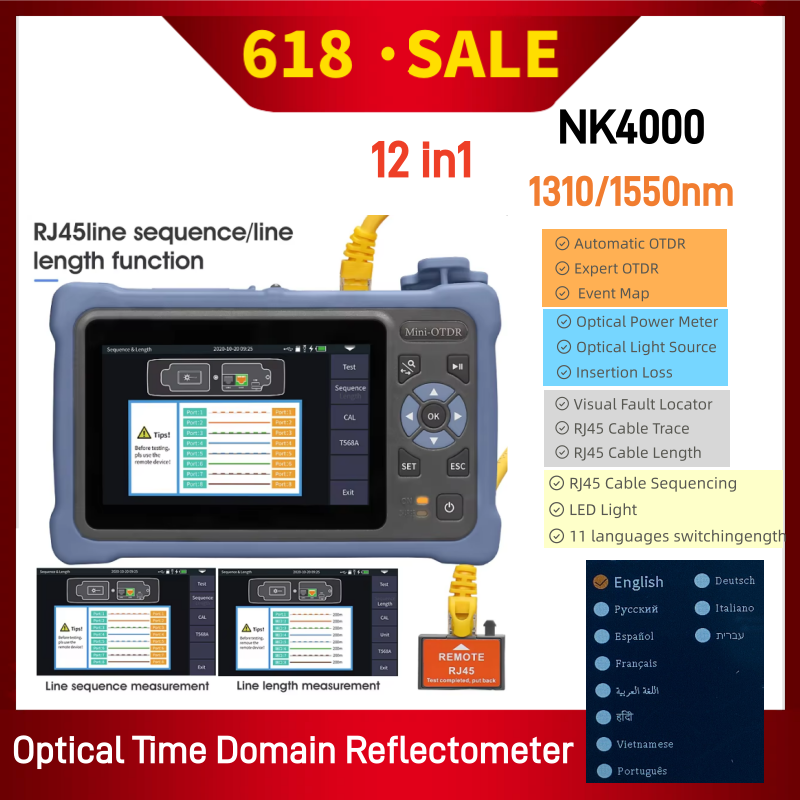 Optical Time Domain Reflectometer Otdr 1310 1550Nm - MINI OTDR 1310/1550nm 26/24dB 12-in-1 Touchscreen