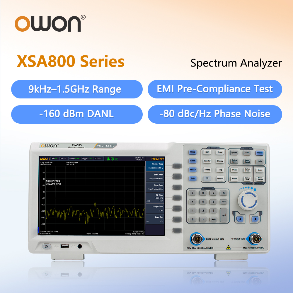 Spectrum Analyzer Tracking Generator 1.5Ghz - OWON Spektrumanalysator mit Tracking-Generator XSA815TG 9kHz-1,5GHz