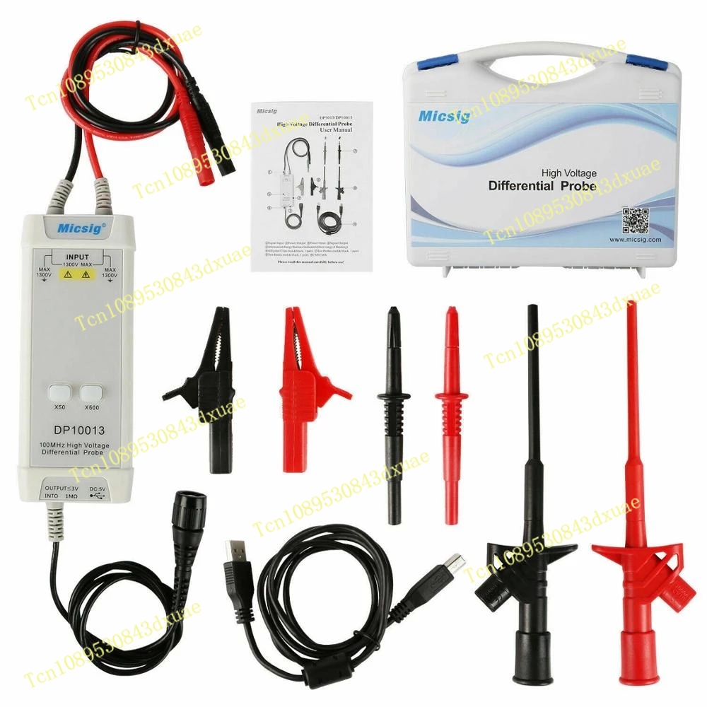 High Voltage Differential Probe 100Mhz 1300V - 2025Micsig Oszilloskop 1300V 100MHz Hochspannungs-Differenzialsonde DP10013
