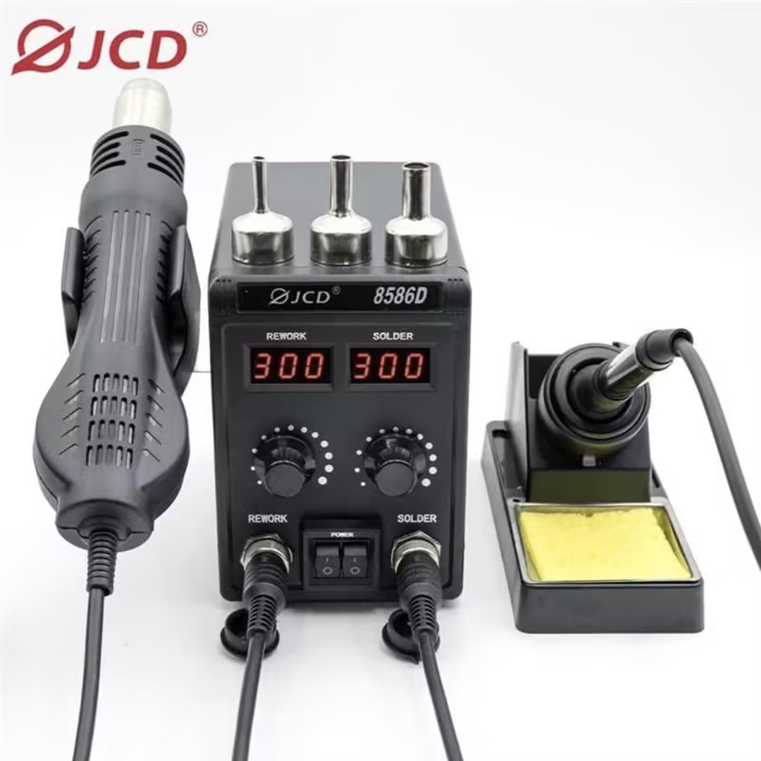 Smd Rework Station Hot Air Soldering 2 In 1 - JCD 8586D 2-in-1 Lötstation Heißluftpistole LCD