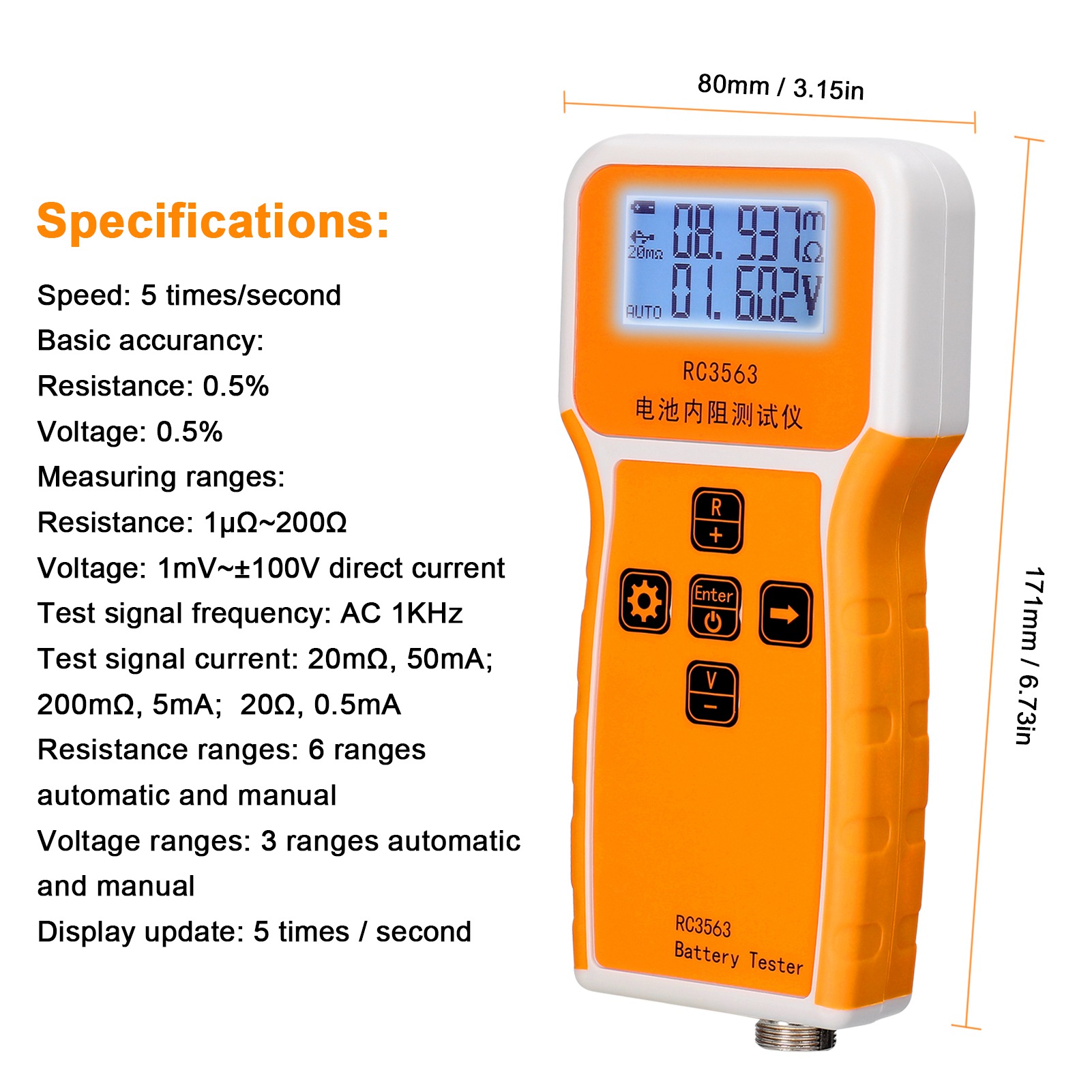 200 Ohm 100V Handgehaltener Ba – Battery Internal Resistance Tester Four Wire Bewertung und Preis