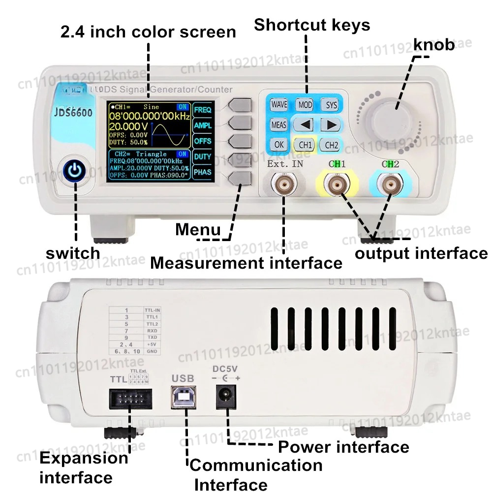 JDS6600 15/30/40/50/60MHz DDS  – Dual Channel Arbitrary Waveform Function Generator 60Mhz Bewertung und Preis