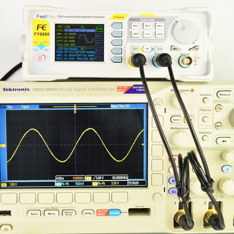 Feelelec FY6900 0–60 MHz digit – Dual Channel Arbitrary Waveform Function Generator 60Mhz Bewertung und Preis