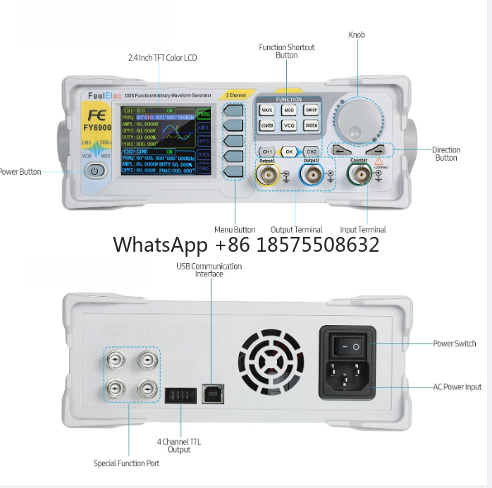 60 MHz Funktionssignalgenerato – Dual Channel Arbitrary Waveform Function Generator 60Mhz Bewertung und Preis