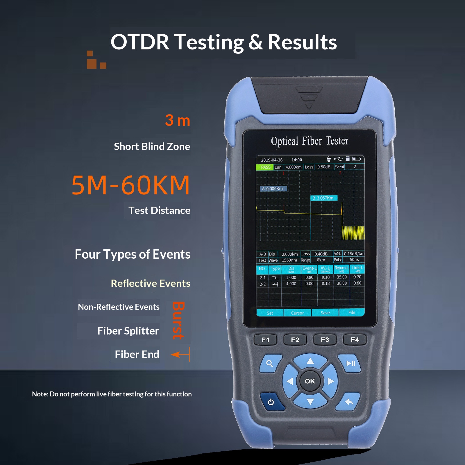 NK3200D Mini OTDR 1310-1550 nm – Optical Time Domain Reflectometer Otdr 1310 1550Nm Bewertung und Preis