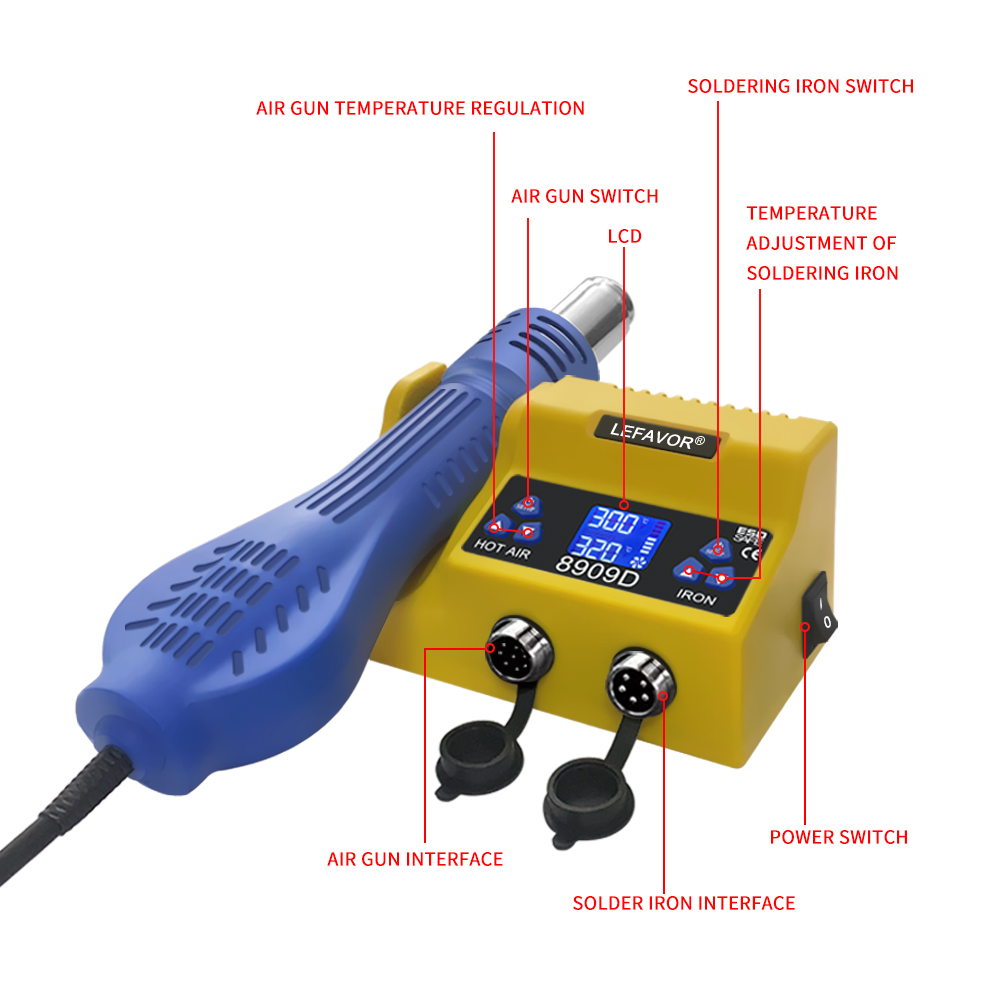 2-in-1 digitale Lötstation, Lö – Smd Rework Station Hot Air Soldering 2 In 1 Bewertung und Preis
