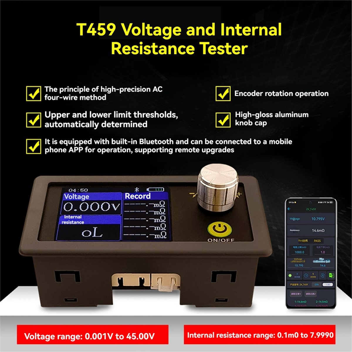 ABGN T459 DC 5V Vierdraht-Batt – Battery Internal Resistance Tester Four Wire Bewertung und Preis